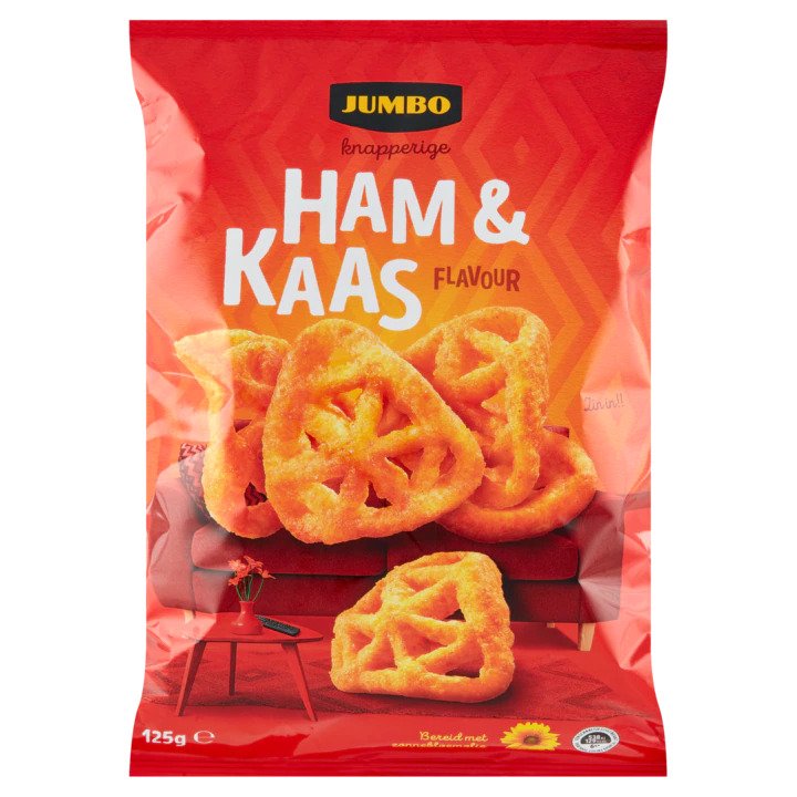 Jumbo Ham Kaas Chips ( Ham Cheese Chips ) 125g