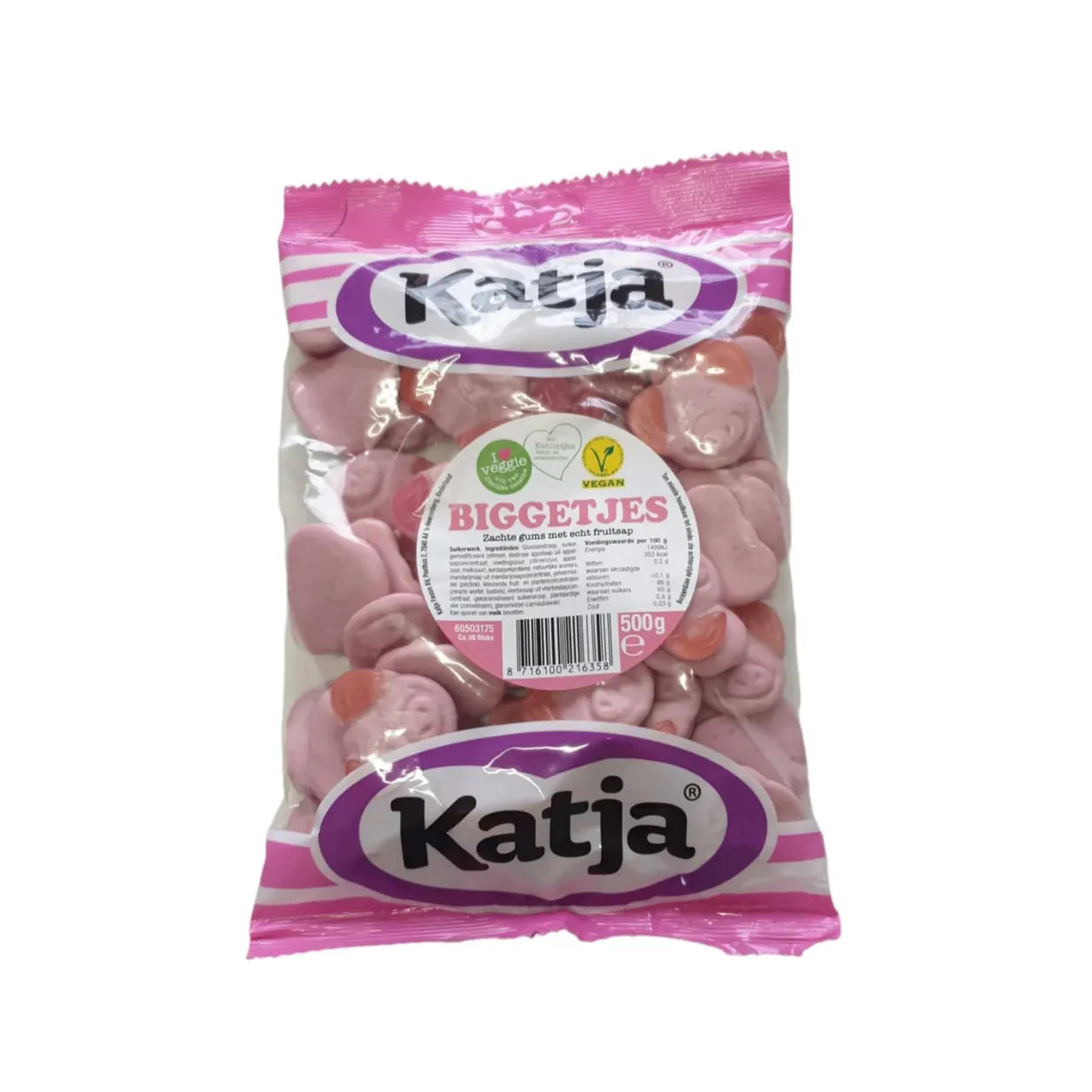 Katja Biggetjes Zachte Fruitgums ( Piglets Soft Fruitgums ) 500g